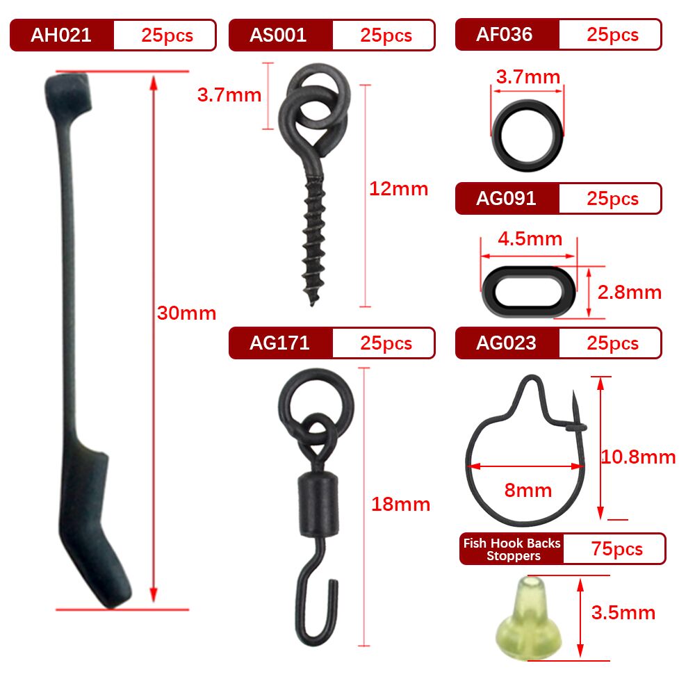 225 x Karpfen Angeln Wirbel Ha – Fishing Hook Box Bewertung und Preis
