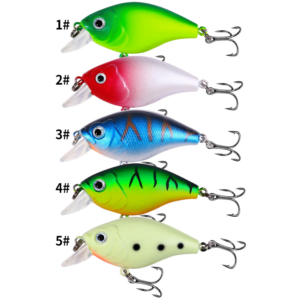 1Pc 6cm 6,9g Angeln Locken Cra – Fishing Hook Treble Bewertung und Preis